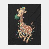 Weihnachtsbaum Giraffe Lover Geschenk Liebe Fleecedecke (Vorderseite)