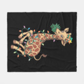 Weihnachtsbaum Giraffe Lover Geschenk Liebe Fleecedecke (Vorderseite (Horizontal))