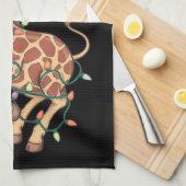 Weihnachtsbaum Giraffe Lover Geschenk Liebe Geschirrtuch (Viertel Falte)