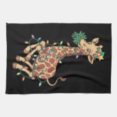 Weihnachtsbaum Giraffe Lover Geschenk Liebe Geschirrtuch (Horizontal)