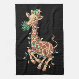 Weihnachtsbaum Giraffe Lover Geschenk Liebe Geschirrtuch