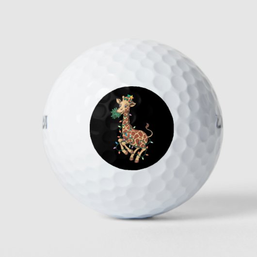 Weihnachtsbaum Giraffe Lover Geschenk Liebe Golfball (Vorderseite)