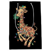 Weihnachtsbaum Giraffe Lover Geschenk Liebe Mittlere Geschenktüte (Vorderseite)