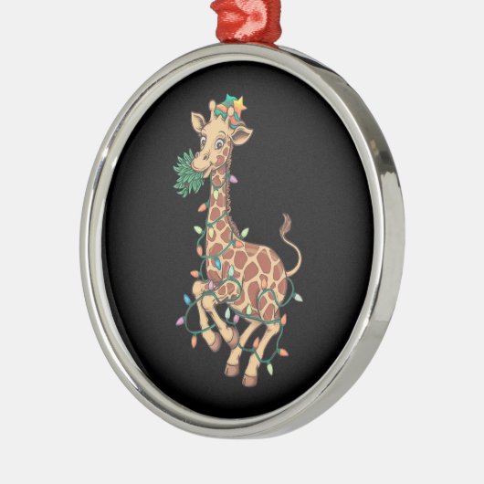 Weihnachtsbaum Giraffe Lover Geschenk Liebe Ornament Aus Metall (Links)