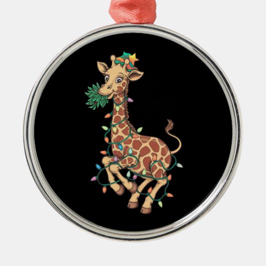 Weihnachtsbaum Giraffe Lover Geschenk Liebe Ornament Aus Metall (Vorne)