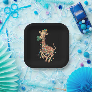 Weihnachtsbaum Giraffe Lover Geschenk Liebe Pappteller