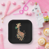 Weihnachtsbaum Giraffe Lover Geschenk Liebe Pappteller (Party)