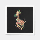 Weihnachtsbaum Giraffe Lover Geschenk Liebe Serviette (Vorderseite)