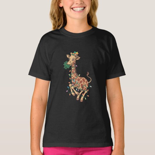Weihnachtsbaum Giraffe Lover Geschenk Liebe T-Shirt (Vorderseite)