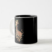 Weihnachtsbaum Giraffe Lover Geschenk Liebe Zweifarbige Tasse (Vorderseite Links)