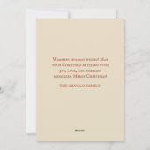 Weihnachtsbaum Girl Geschenke Feiertagskarte (Rückseite)