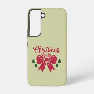 Weihnachtsbaum-Girly-Baumschleife-Ästhetik-Geschen Samsung Galaxy Hülle