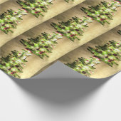 Weihnachtsbaum glänzendes Wrapping Paper Geschenkpapier (Ecke)