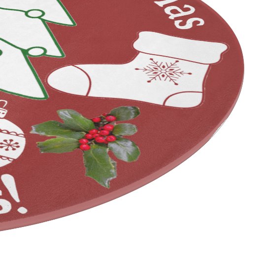 Weihnachtsbaum Glas Schneidebrett (Ecke)