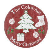 Weihnachtsbaum Glas Schneidebrett (Vorderseite)