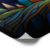 Weihnachtsbaum Glasfenster gestalten Poster (Ecke)