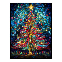 Weihnachtsbaum Glasfenster gestalten