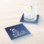 Weihnachtsbaum Glasuntersetzer (Schrägansicht)