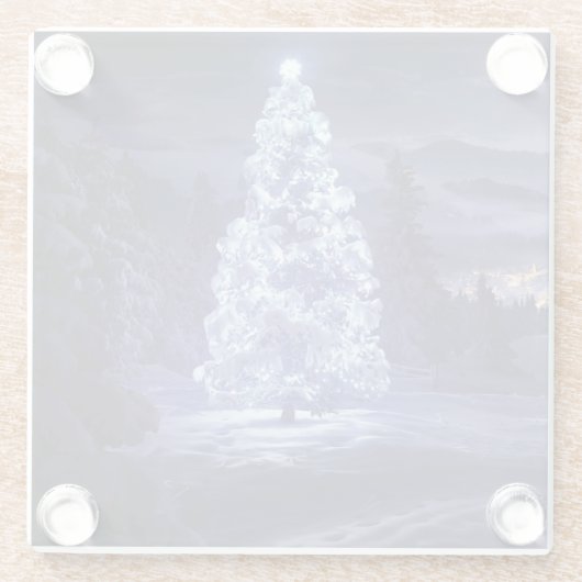 Weihnachtsbaum Glasuntersetzer (Rückseite)