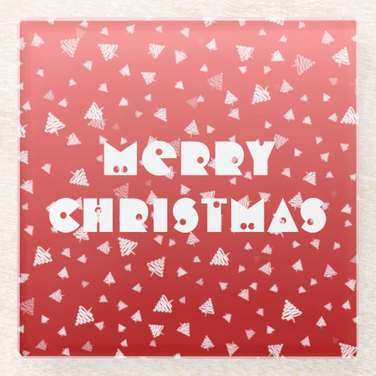 Weihnachtsbaum Glasuntersetzer (Vorderseite)