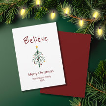 Weihnachtsbaum glauben Weihnachtskarte