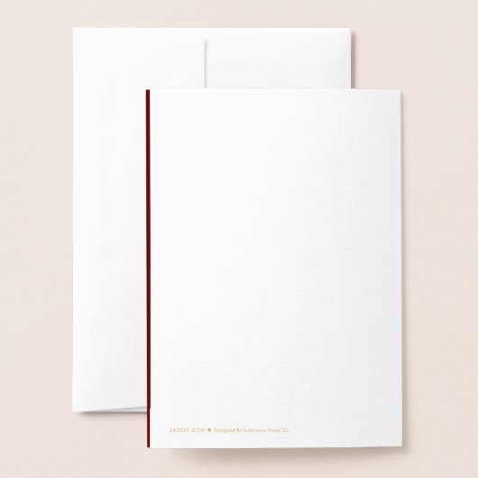 Weihnachtsbaum glaubt Gold Foil Card Folienkarte (Rückseite mit Umschlag)