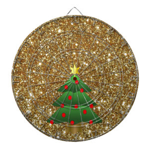 Weihnachtsbaum-Glitzer Dartscheibe