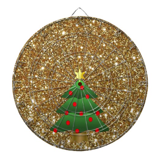 Weihnachtsbaum-Glitzer Dartscheibe (vorne)
