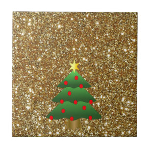 Weihnachtsbaum-Glitzer Fliese