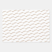 Weihnachtsbaum Glitzer Gold Streifen Geschenkpapier Set (Vorderseite)