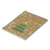 Weihnachtsbaum-Glitzer Notizblock (Rotiert)