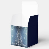 Weihnachtsbaum Glitzer und Schneeflocken | Blau Geschenkschachtel (Geöffnet)