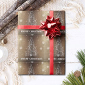 Weihnachtsbaum Glitzer und Schneeflocken | Gold Geschenkpapier