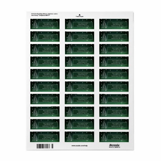 Weihnachtsbaum Glitzer und Schneeflocken | Grün (Vorne)