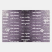 Weihnachtsbaum Glitzer und Schneeflocken | LILA Geschenkpapier Set (Vorderseite 3)