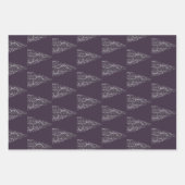 Weihnachtsbaum Glitzer und Schneeflocken | LILA Geschenkpapier Set (Vorderseite 2)