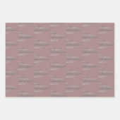 Weihnachtsbaum Glitzer und Schneeflocken | Rosa Geschenkpapier Set (Vorderseite 2)