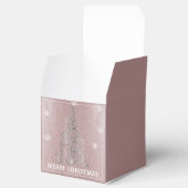 Weihnachtsbaum Glitzer und Schneeflocken | Rosa Geschenkschachtel (Geöffnet)