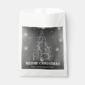 Weihnachtsbaum Glitzer und Schneeflocken | Silber Geschenktütchen (Vorderseite)