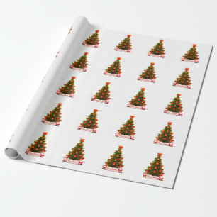 Weihnachtsbaum & Glocken: Schönes Geschenkdesign m Geschenkpapier