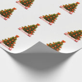 Weihnachtsbaum & Glocken: Schönes Geschenkdesign m Geschenkpapier (Ecke)