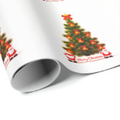 Weihnachtsbaum & Glocken: Schönes Geschenkdesign m Geschenkpapier (Rolleneckpunkt)
