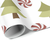 Weihnachtsbaum-Glossy Wrapping Paper Geschenkpapier (Rolleneckpunkt)