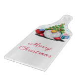 Weihnachtsbaum-Gnome mit Geschenk für Sie Schneidebrett (Ecke)