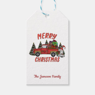Weihnachtsbaum Gnome Truck Geschenkanhänger
