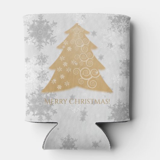 Weihnachtsbaum Gold Cooler Dosenkühler (Rückseite)