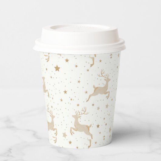 Weihnachtsbaum Gold | Feierliche Feier Pappbecher (Links)