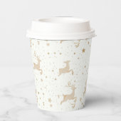 Weihnachtsbaum Gold | Feierliche Feier Pappbecher (Rückseite)