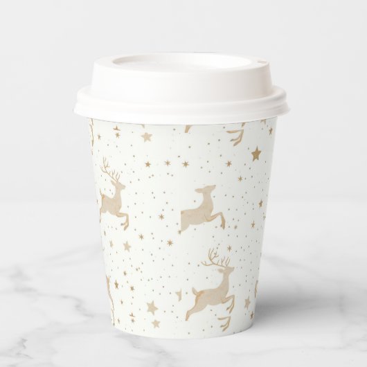 Weihnachtsbaum Gold | Feierliche Feier Pappbecher (Vorderseite)