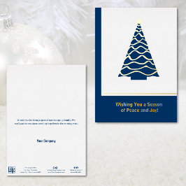 Weihnachtsbaum Gold Foil Business-Urlaubskarte Folieneinladung